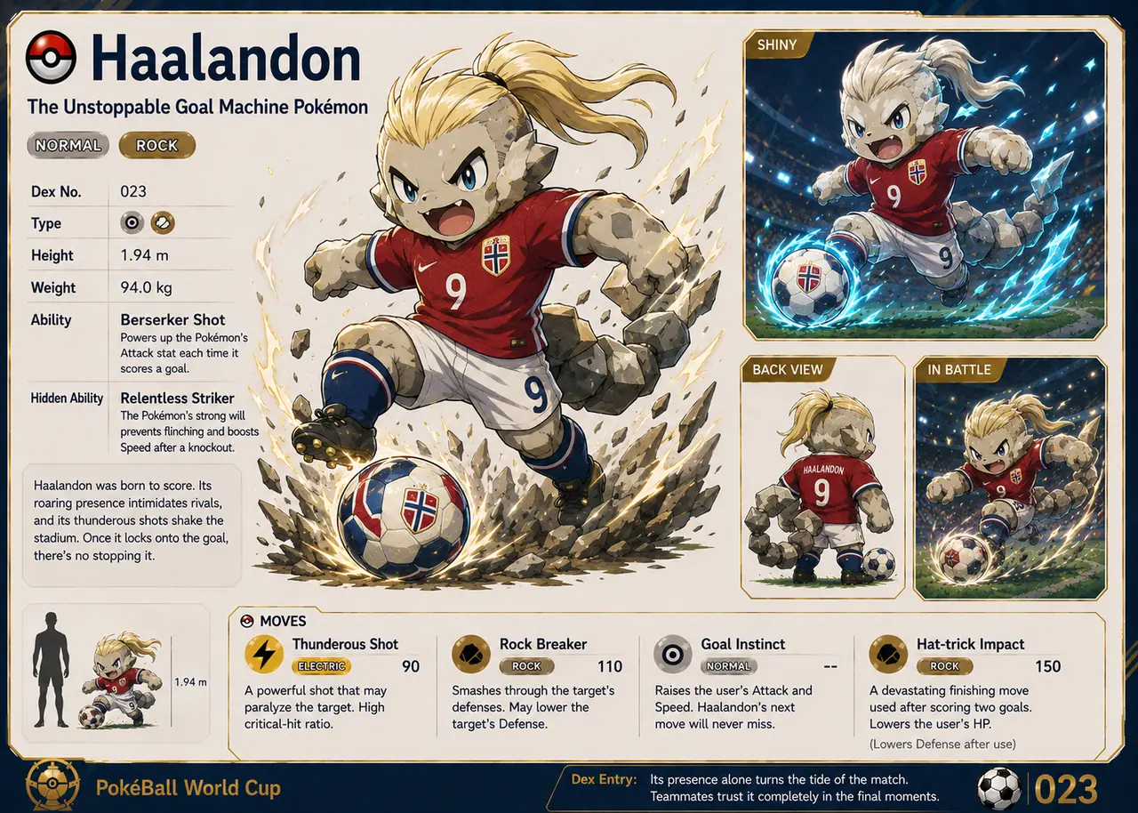 Haalandon Pokédex card