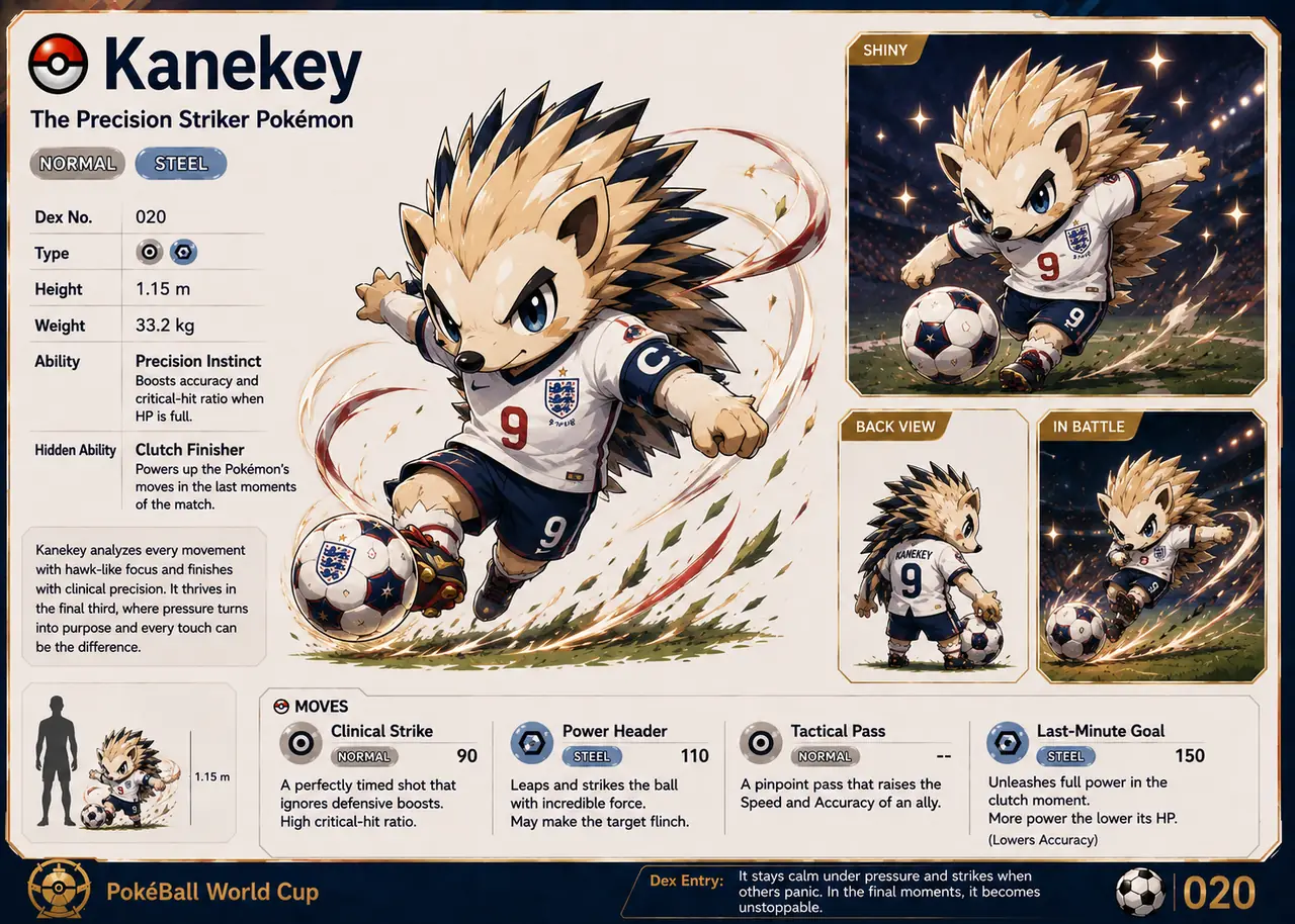 Kanekey Pokédex card
