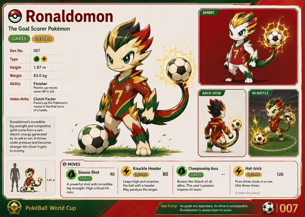 Ronaldomon Pokédex card